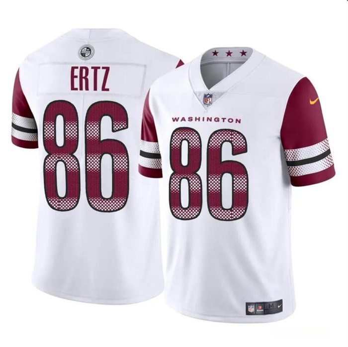 Men's Washington Commanders #86 Zach Ertz White Vapor Limited Football Stitched Jersey